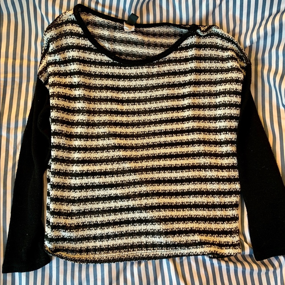 Windsor Black and White Striped Sweater
